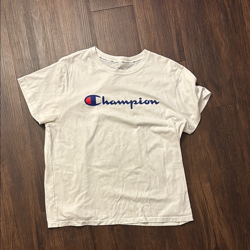Champion White Logo T-Shirt